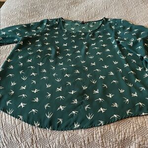Mi Dark Green Patterned Top from stitch fix